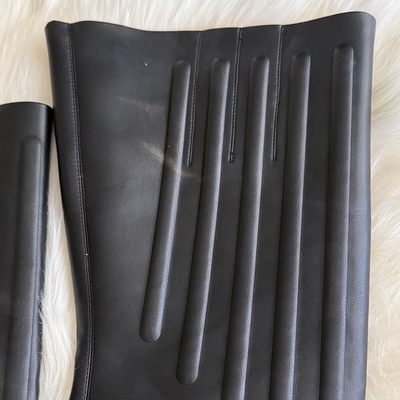 Jeffrey Campbell Black Heeled Boots thigh high - Picture 10 of 14